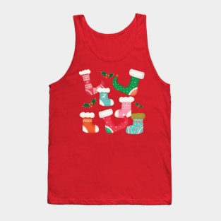 Retro Christmas stockings Tank Top